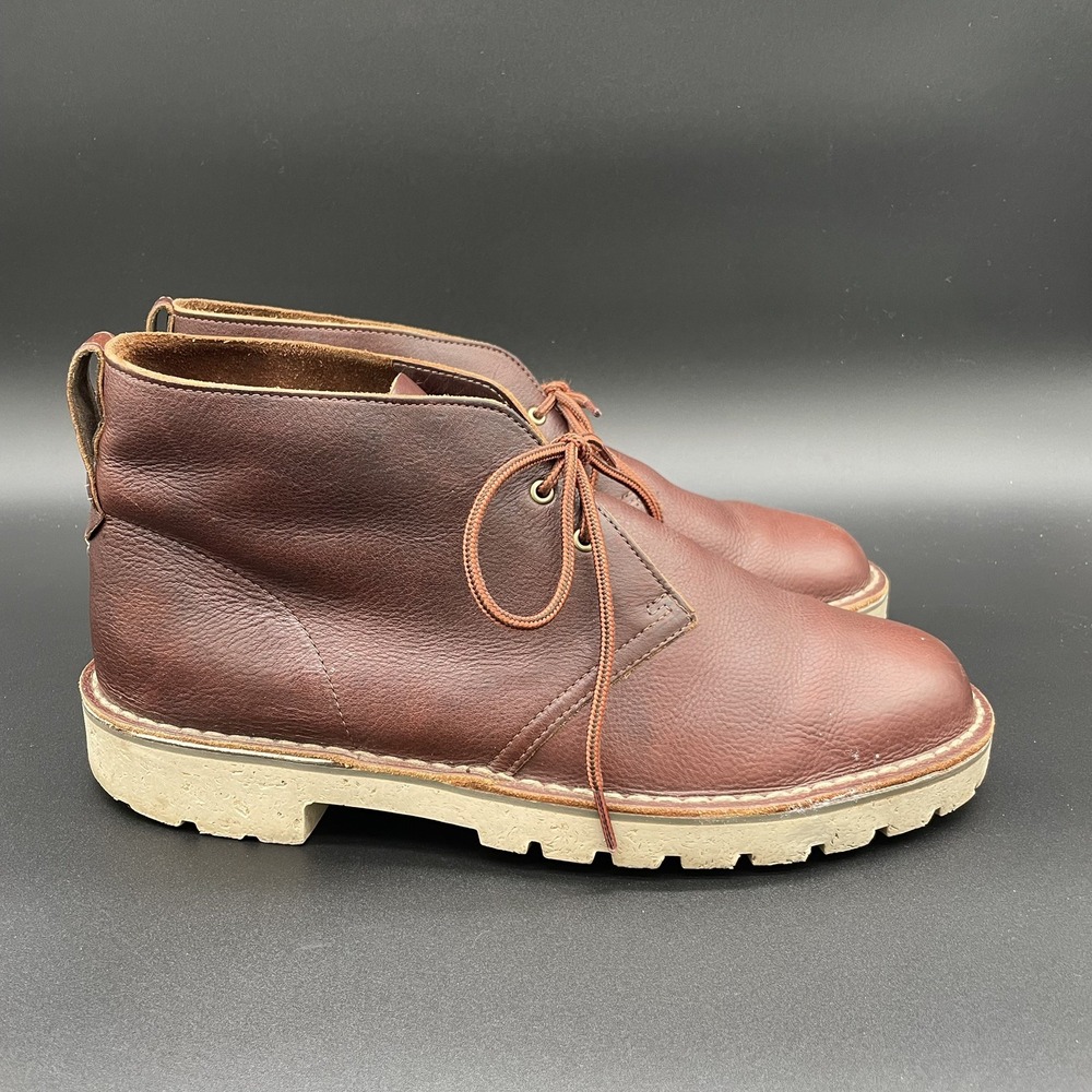 Clarks Overdale Mid Dark Tan Leather Men's Chukka Boots US size 11